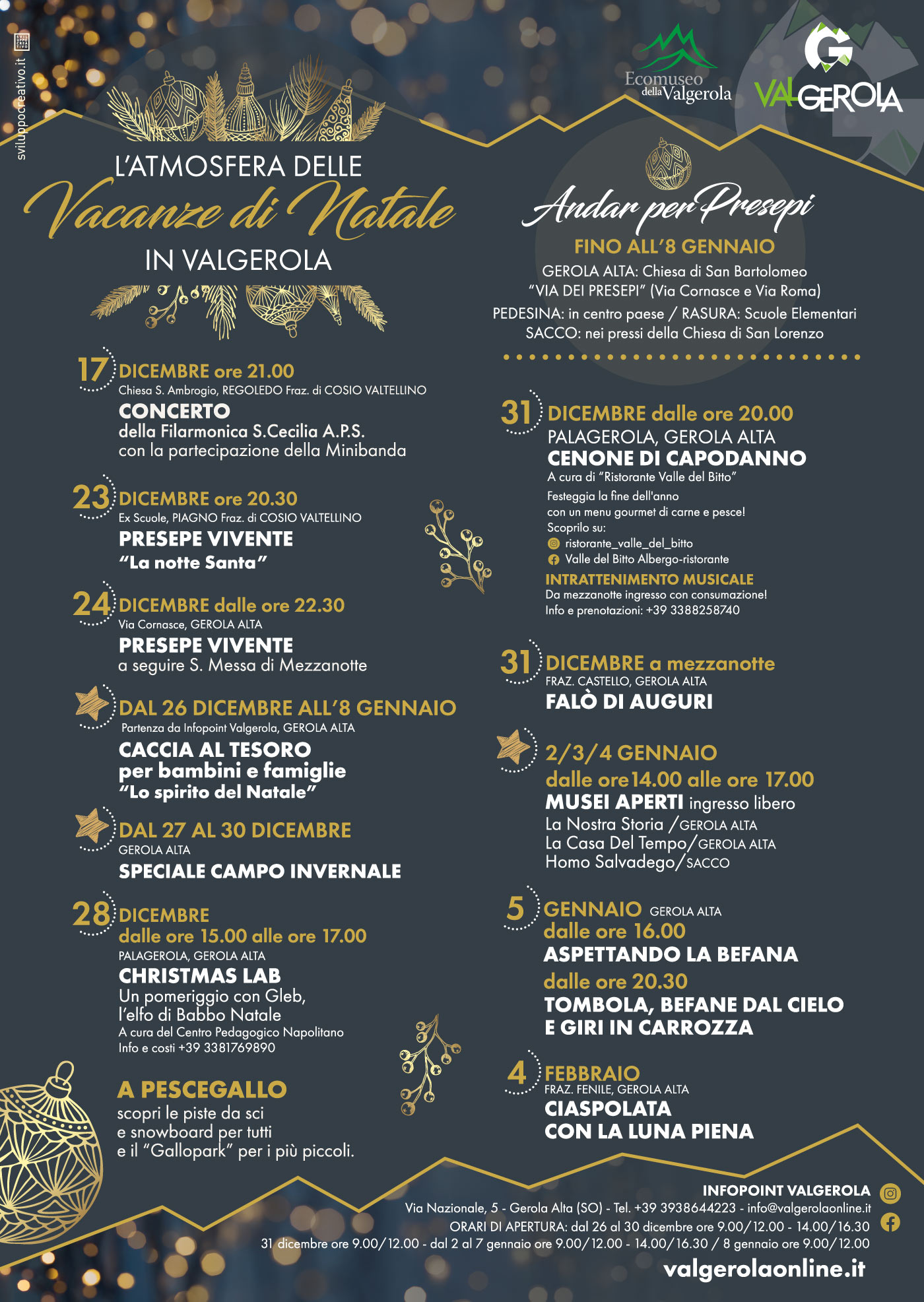 L'atmosfera delle Vacanze di Natale in Valgerola